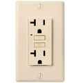 Faith Self-Test 20A GFCI Outlet Receptacle with Wall Plate, Ivory GLS-20A-IV
